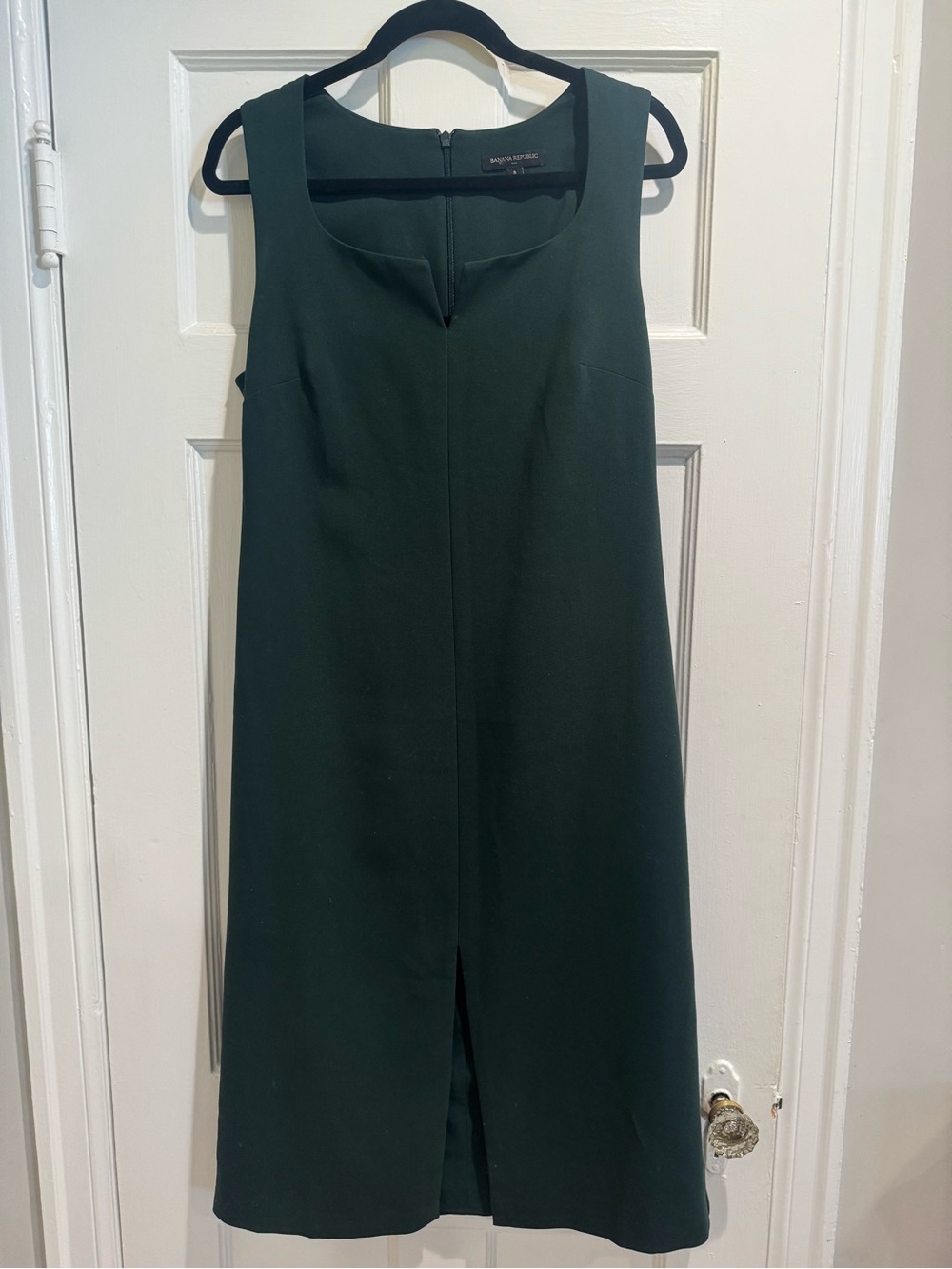 Banana Republic Dark Green Sleeveless Shift Dress